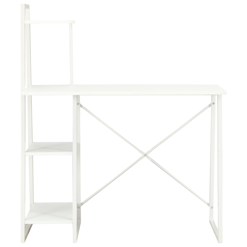 Scrivania con Mensole Bianca 102x50x117 cm | homemem39