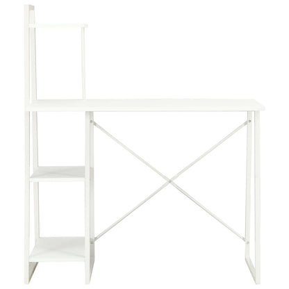 Scrivania con Mensole Bianca 102x50x117 cm | homemem39