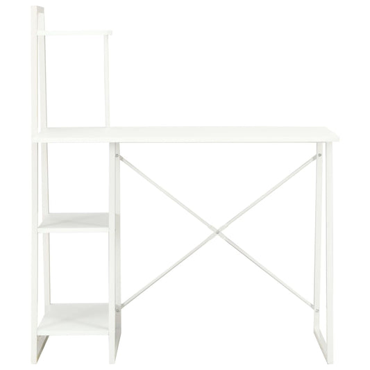 Scrivania con Mensole Bianca 102x50x117 cm | homemem39