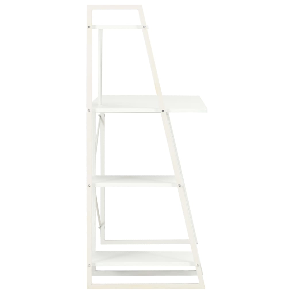 Scrivania con Mensole Bianca 102x50x117 cm - homemem39