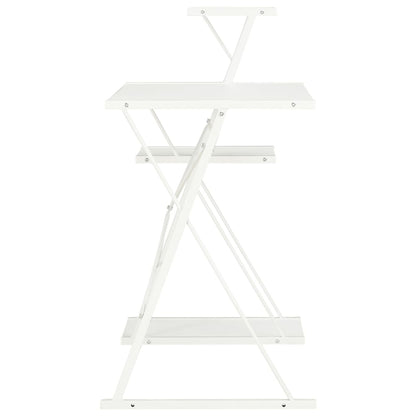 Scrivania con Ripiano Bianca 116x50x93 cm | homemem39