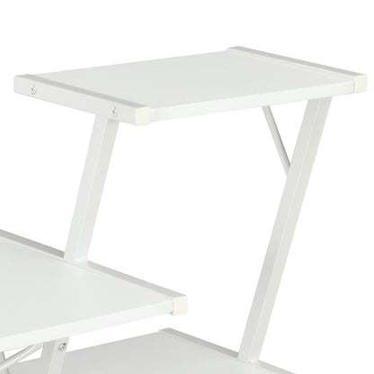Scrivania con Ripiano Bianca 116x50x93 cm | homemem39