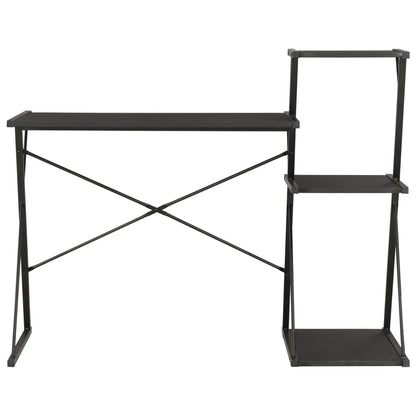 Scrivania con Ripiano Nera 116x50x93 cm | homemem39