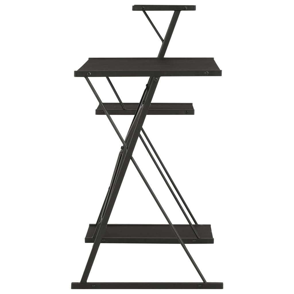 Scrivania con Ripiano Nera 116x50x93 cm | homemem39