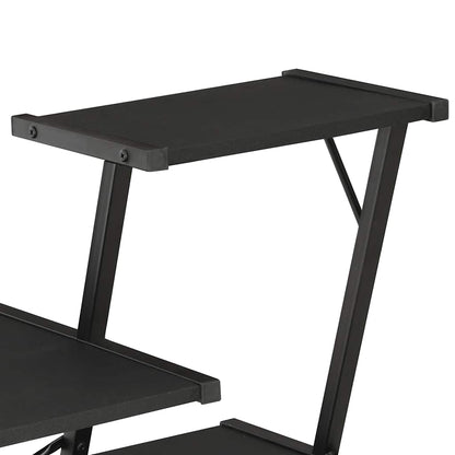 Scrivania con Ripiano Nera 116x50x93 cm