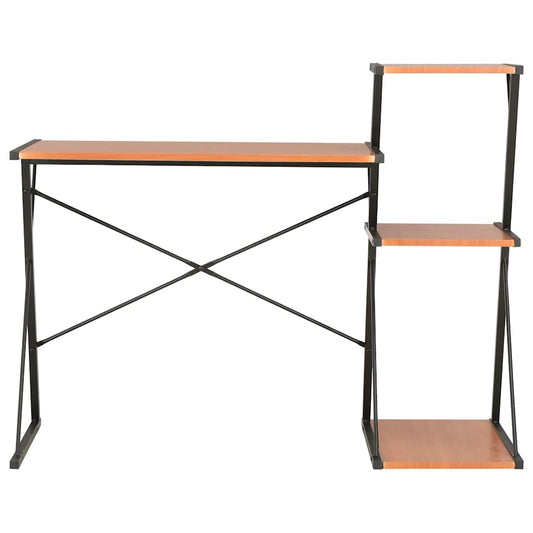 Scrivania con Ripiano Nera e 116x50x93 cm