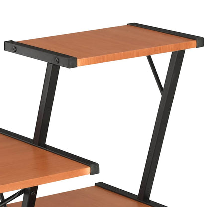 Scrivania con Ripiano Nera e 116x50x93 cm