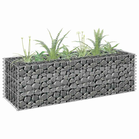 Gabbione Letto Rialzato in Acciaio Zincato 90x30x30 cm