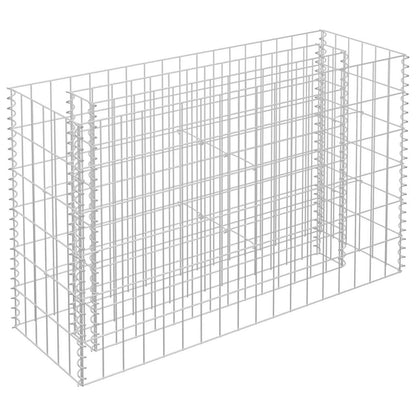 Gabbione Letto Rialzato in Acciaio Zincato 90x30x60 cm | homemem39
