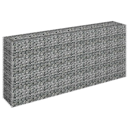 Gabbione Letto Rialzato in Acciaio Zincato 180x30x90 cm