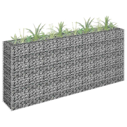 Gabbione Letto Rialzato in Acciaio Zincato 180x30x90 cm