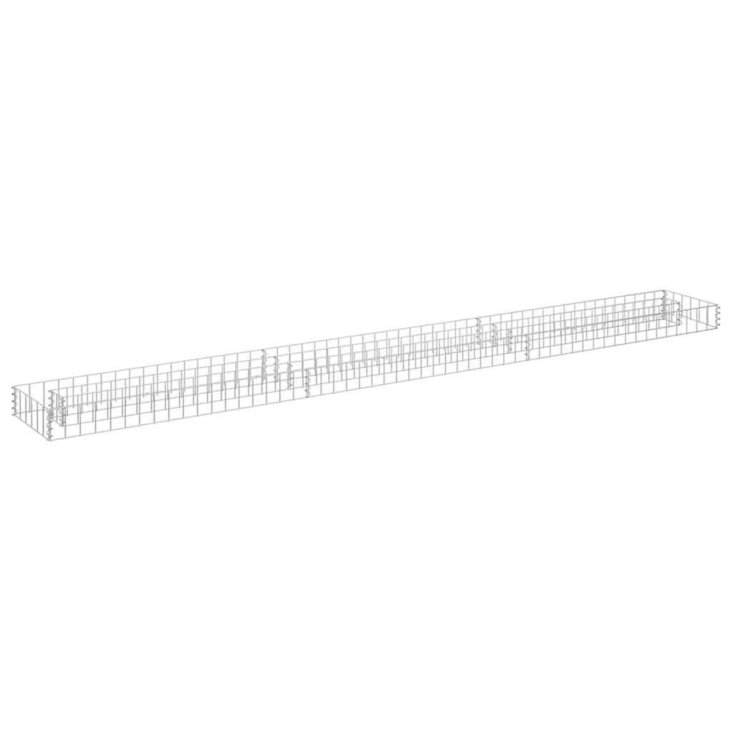 Gabbione Letto Rialzato in Acciaio Zincato 270x30x10 cm - homemem39