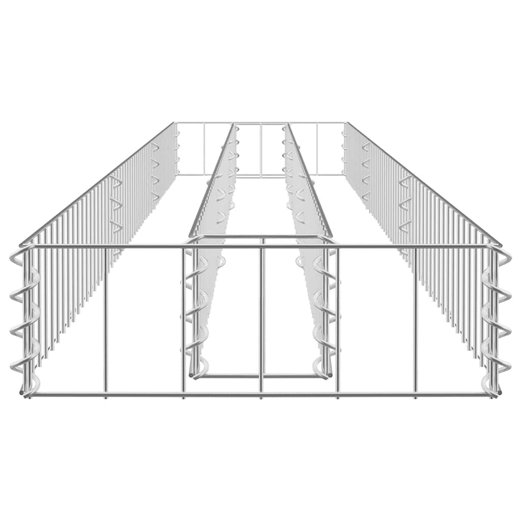 Gabbione Letto Rialzato in Acciaio Zincato 270x30x10 cm - homemem39