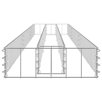 Gabbione Letto Rialzato in Acciaio Zincato 270x30x10 cm - homemem39