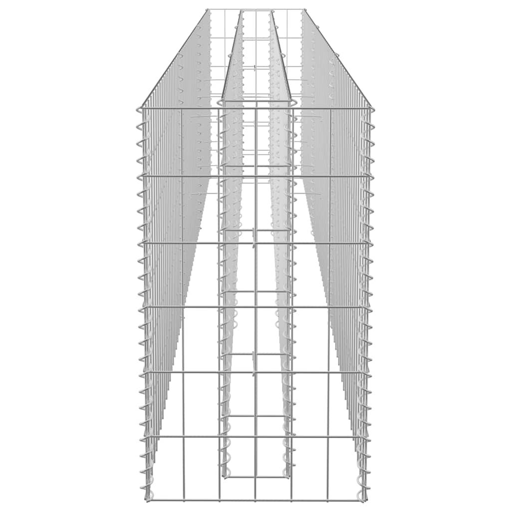 Gabbione Letto Rialzato in Acciaio Zincato 270x30x60 cm - homemem39