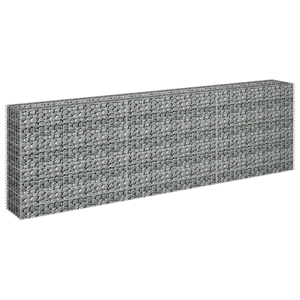 Gabbione Letto Rialzato in Acciaio Zincato 270x30x90 cm | homemem39