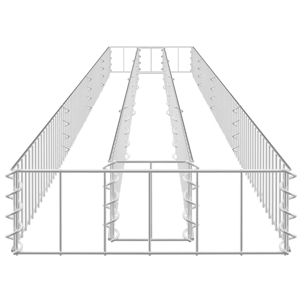 Gabbione Letto Rialzato in Acciaio Zincato 360x30x10 cm - homemem39