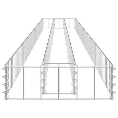 Gabbione Letto Rialzato in Acciaio Zincato 360x30x10 cm - homemem39