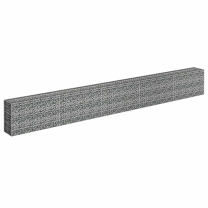 Gabbione Letto Rialzato in Acciaio Zincato 450x30x60 cm | homemem39