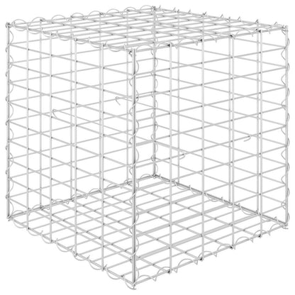 Gabbione Letto Rialzato a Cubo in Filo di Acciaio 50x50x50 cm | homemem39