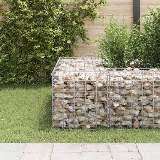 Gabbione Letto Rialzato a Cubo in Filo di Acciaio 50x50x50 cm | homemem39