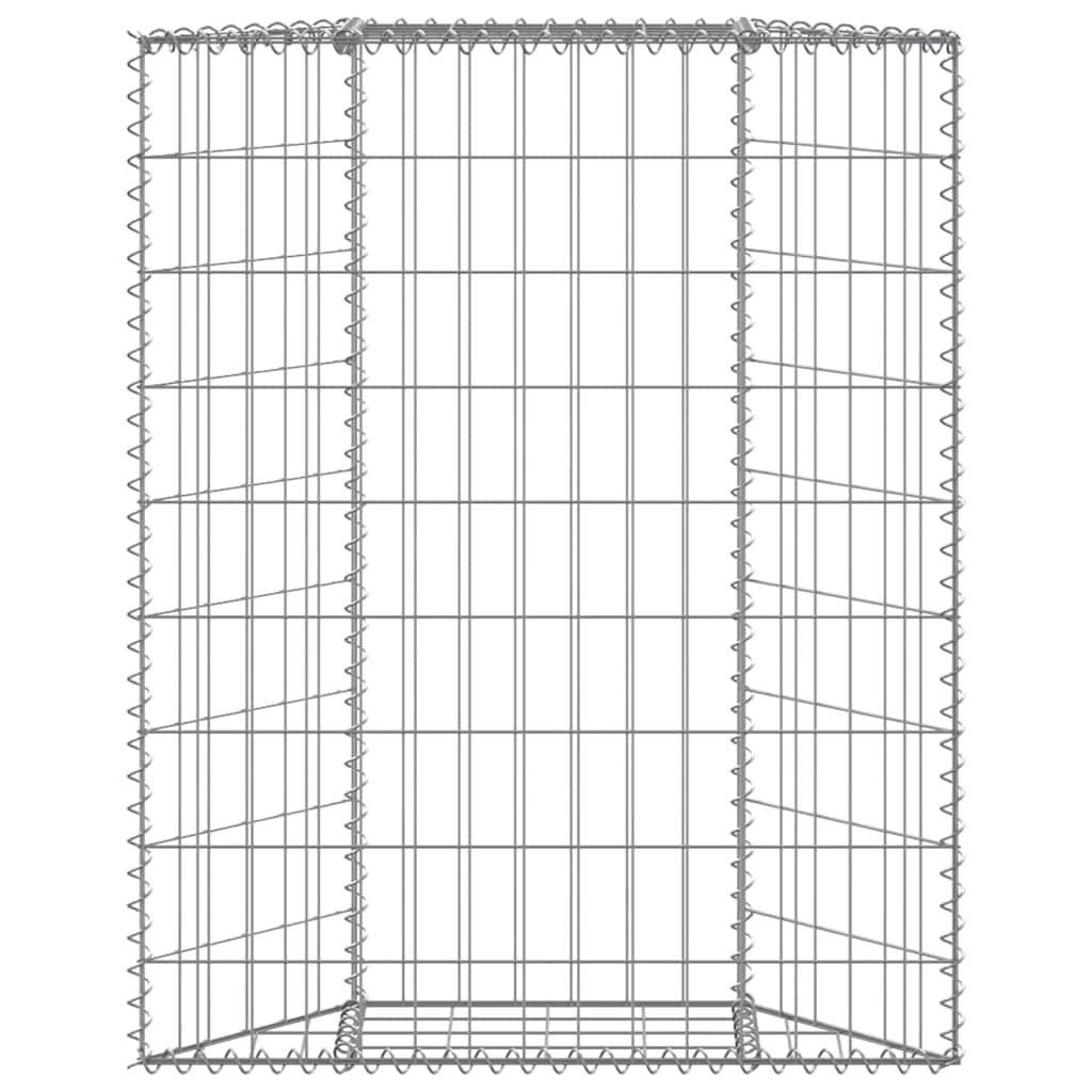 Gabbione Letto Rialzato Trapezio Acciaio Zincato 80x20x100 cm