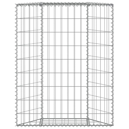 Gabbione Letto Rialzato Trapezio Acciaio Zincato 80x20x100 cm