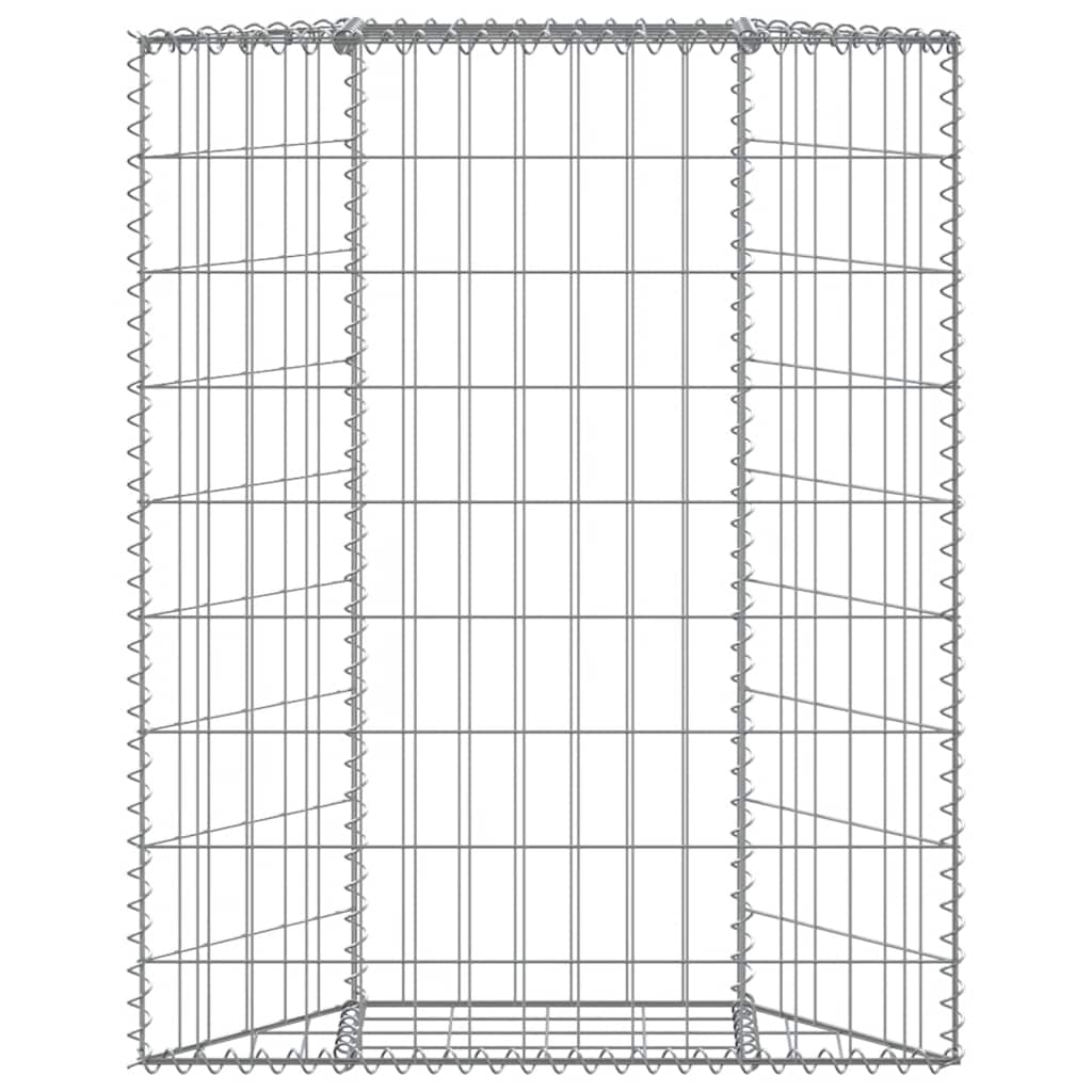 Gabbione Letto Rialzato Trapezio Acciaio Zincato 80x20x100 cm - homemem39
