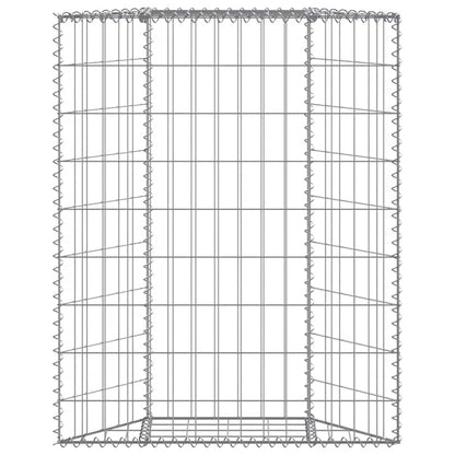 Gabbione Letto Rialzato Trapezio Acciaio Zincato 80x20x100 cm - homemem39