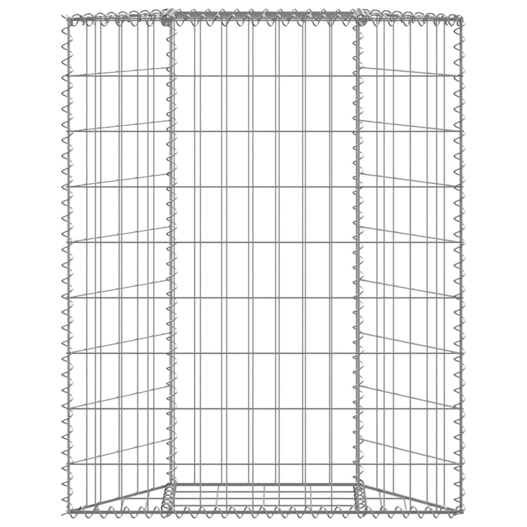 Gabbione Letto Rialzato Trapezio Acciaio Zincato 80x20x100 cm