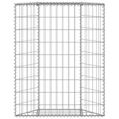 Gabbione Letto Rialzato Trapezio Acciaio Zincato 80x20x100 cm