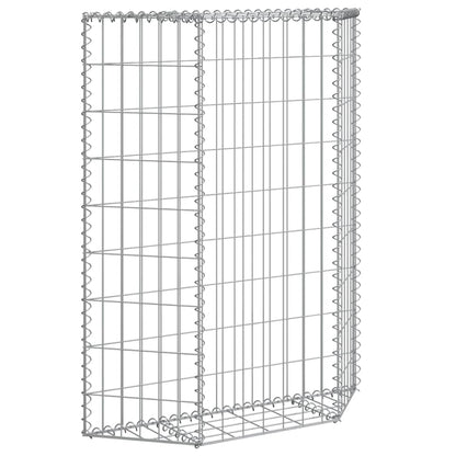 Gabbione Letto Rialzato Trapezio Acciaio Zincato 80x20x100 cm