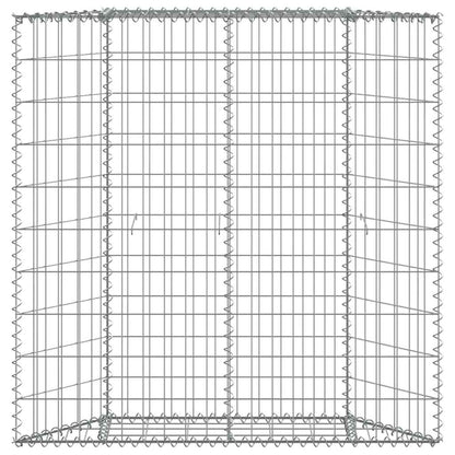 Gabbione Letto Rialzato Trapezio Acciaio Zincato 100x20x100 cm