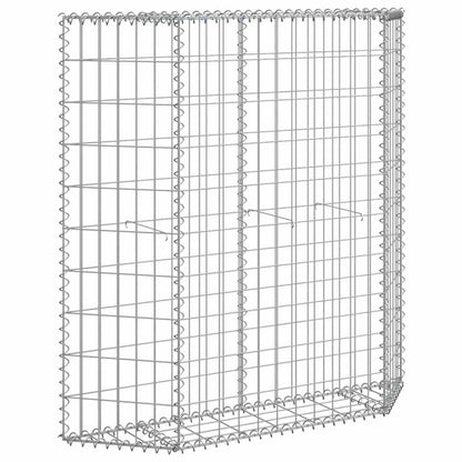 Gabbione Letto Rialzato Trapezio Acciaio Zincato 100x20x100 cm