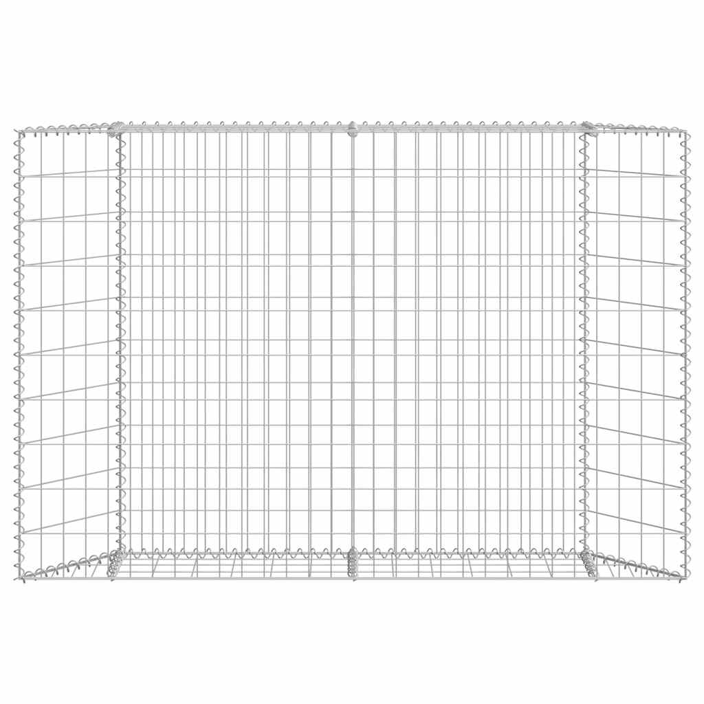 Gabbione Letto Rialzato Trapezio Acciaio Zincato 150x20x100 cm