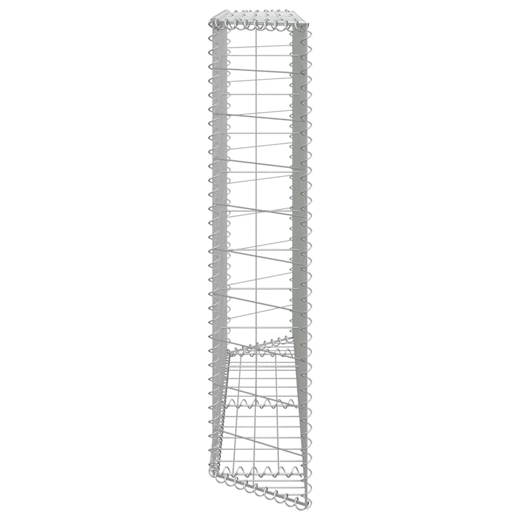 Gabbione Letto Rialzato Trapezio Acciaio Zincato 150x20x100 cm