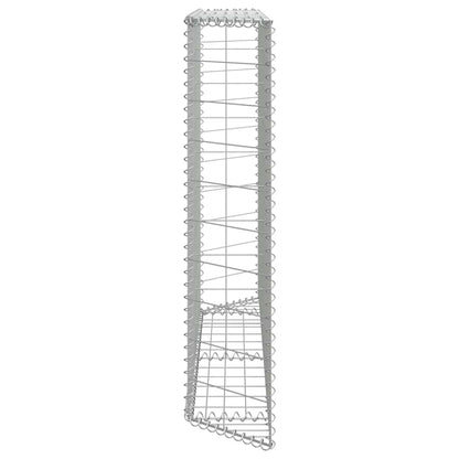 Gabbione Letto Rialzato Trapezio Acciaio Zincato 150x20x100 cm