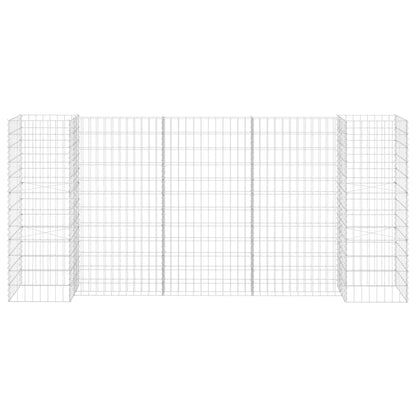 Gabbione Fioriera ad "H" in Filo di Acciaio 260x40x120 cm - homemem39