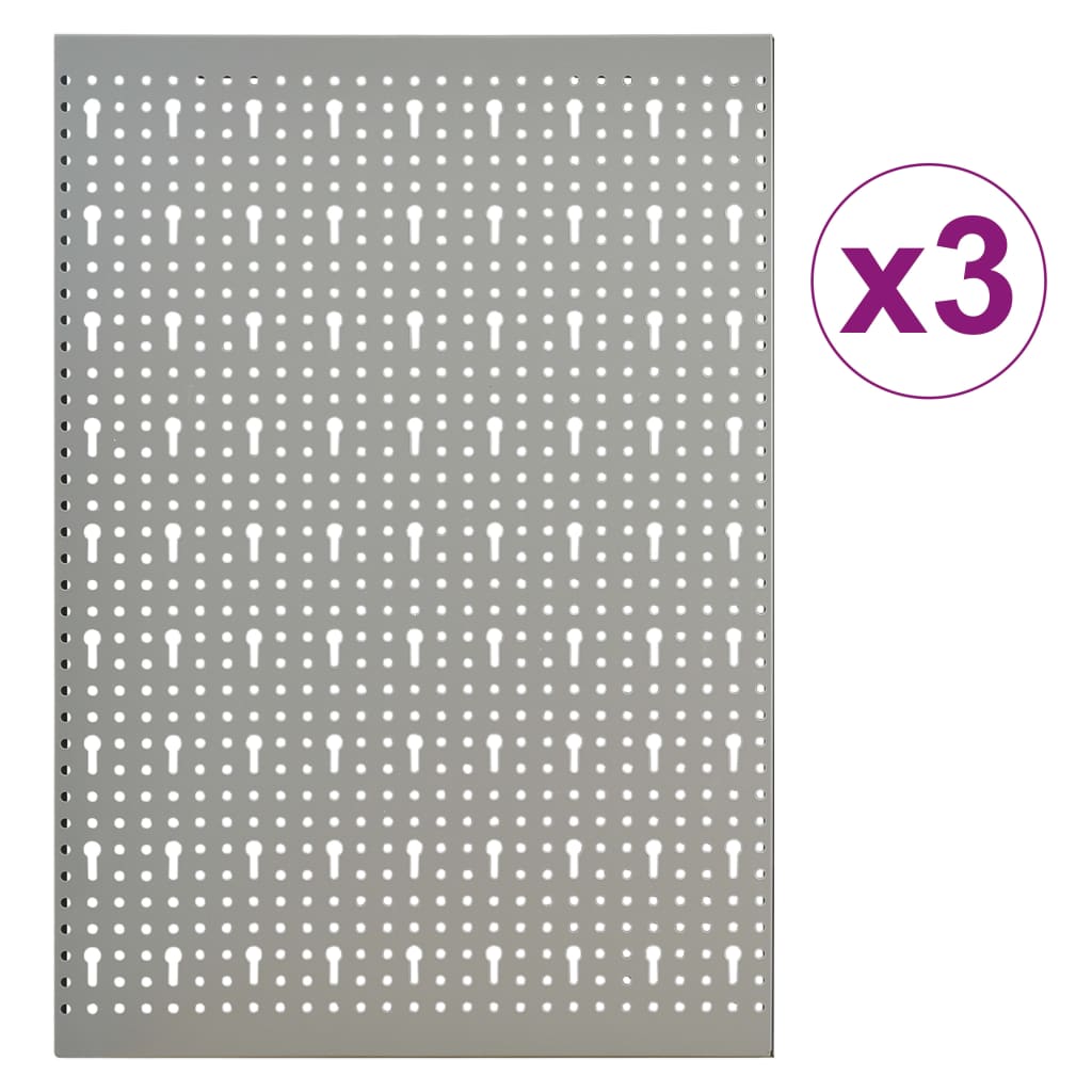 Pannelli per Utensili a Parete 3 pz 40x58 cm Acciaio | homemem39