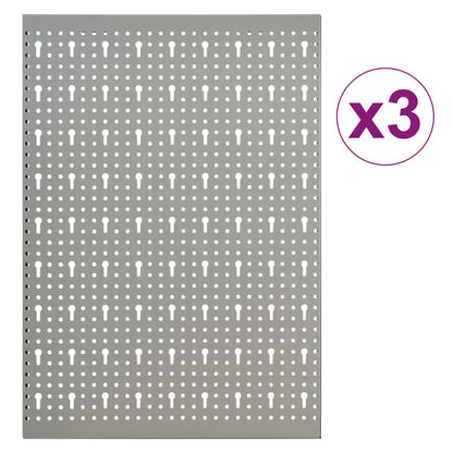Pannelli per Utensili a Parete 3 pz 40x58 cm Acciaio | homemem39