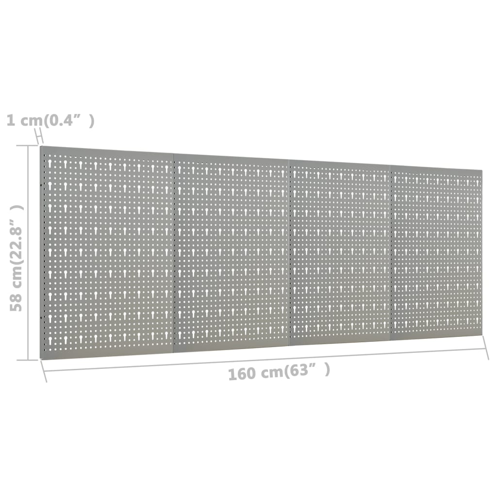 Pannelli per Utensili a Parete 4 pz 40x58 cm in Acciaio | homemem39