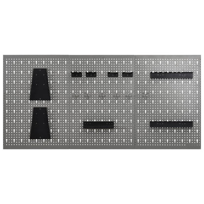 Pannelli per Utensili a Parete 3 pz 40x58 cm Acciaio | homemem39