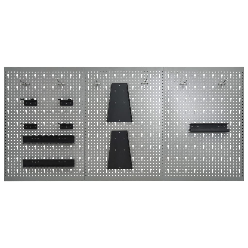 Pannelli per Utensili a Parete 3 pz 40x58 cm Acciaio | homemem39