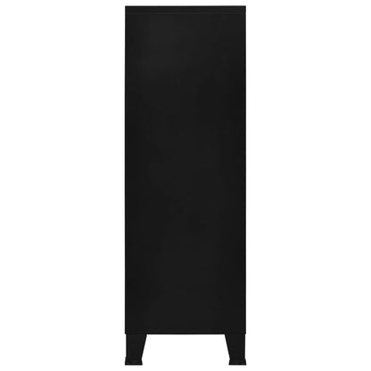 Armadio Classificatore Industriale Nero 75x40x120 cm in Acciaio