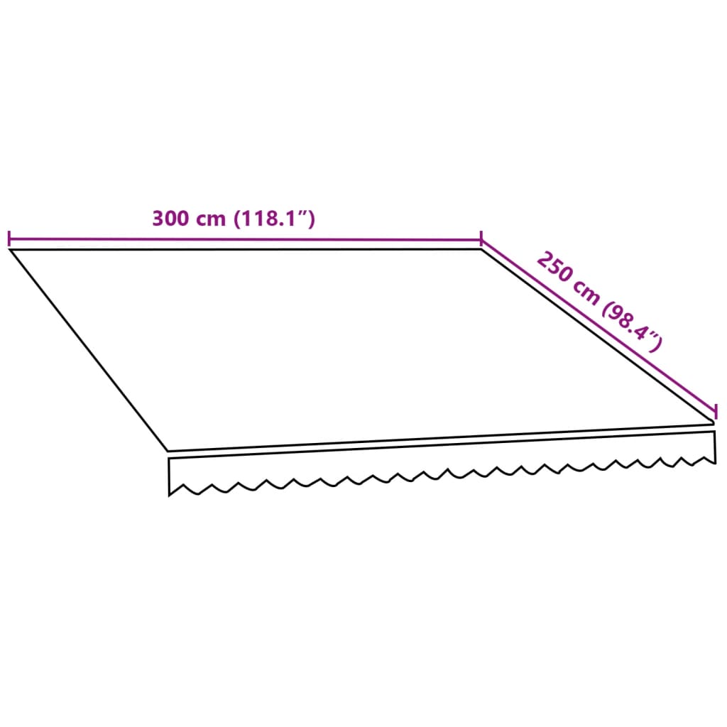 Tenda da Sole in Tela Arancione e Marrone 300x250 cm