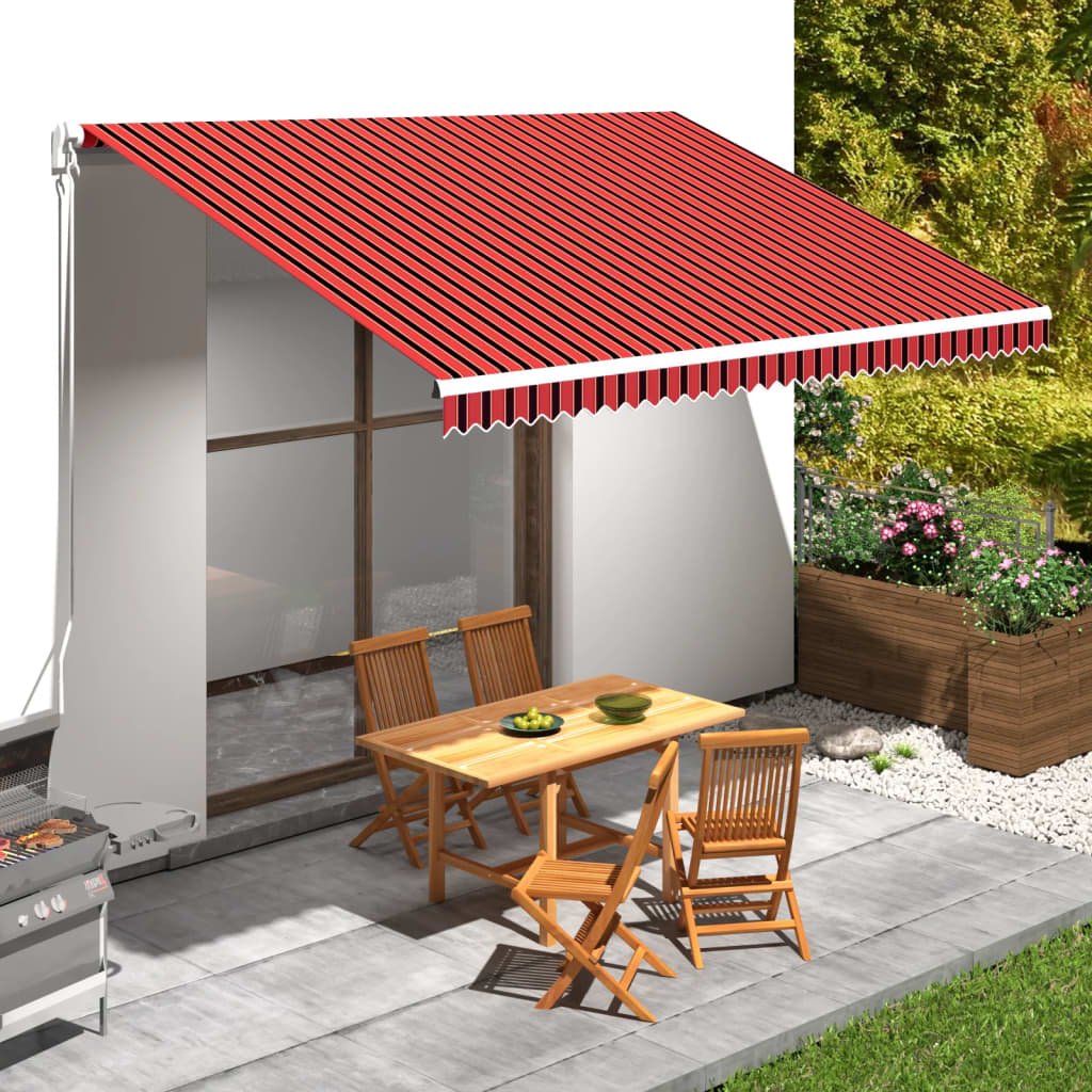 Tenda da Sole in Tela Arancione e Marrone 450x300 cm - homemem39