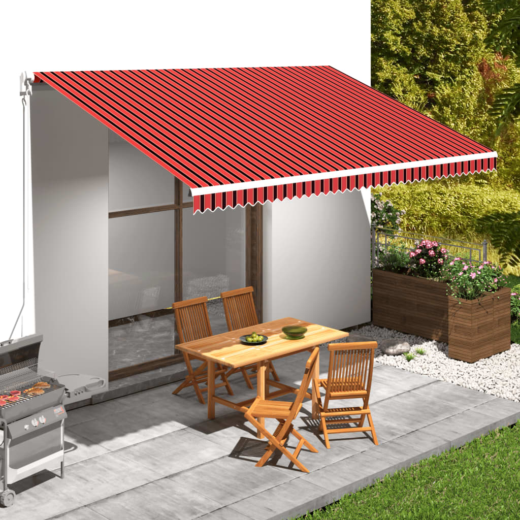 Tenda da Sole in Tela Arancione e Marrone 500x300 cm - homemem39