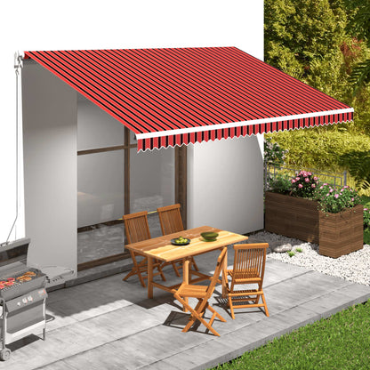 Tenda da Sole in Tela Arancione e Marrone 500x300 cm - homemem39
