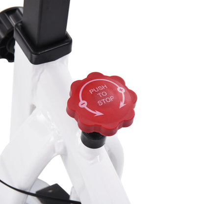 Cyclette Ellittica con Sensori a Impulso Bianca e Rossa