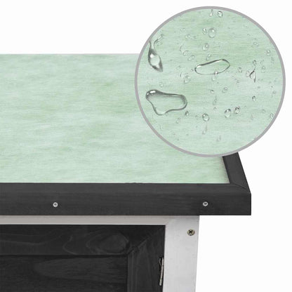 Conigliera per Esterni con Piano Singolo Grigia in Legno - homemem39